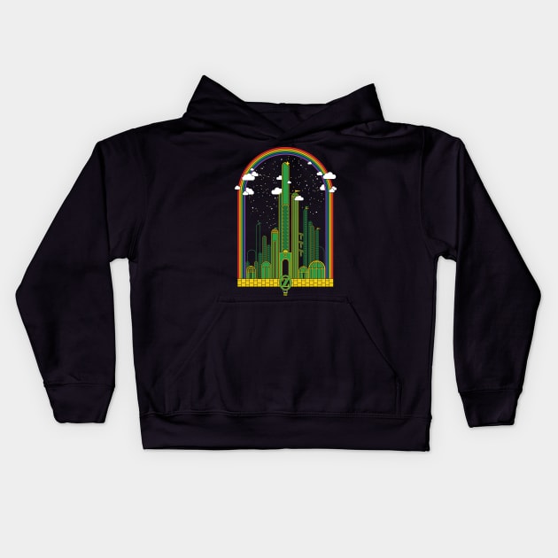 The Rainbow at the End of The Road Kids Hoodie by thom2maro